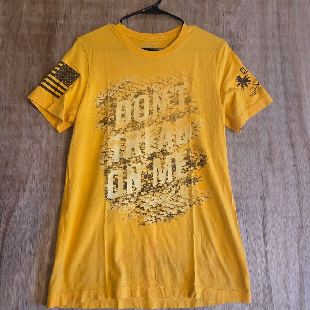 Grunt Style Don't Tread On Me 3.0 Yellow Graphic T-Shirt Men's Size Medium